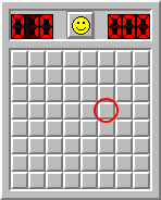 Minesweeper, solving example, section 1